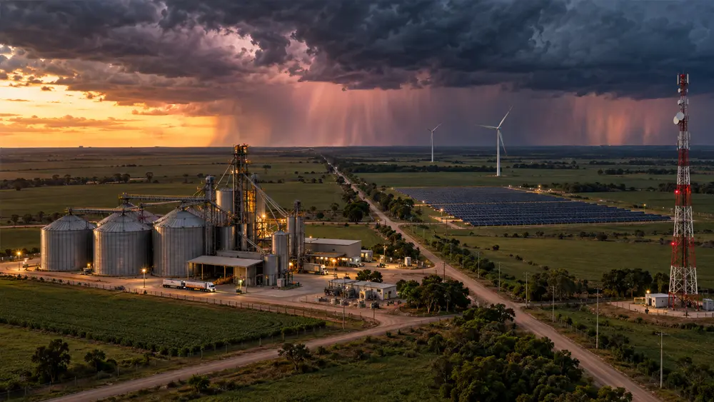 Agro, energía y telecomunicaciones