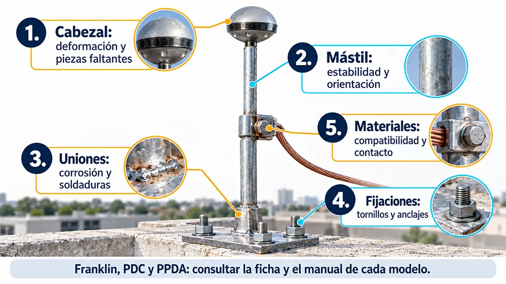 Pararrayos Franklin, PDC e inhibidor PPDA